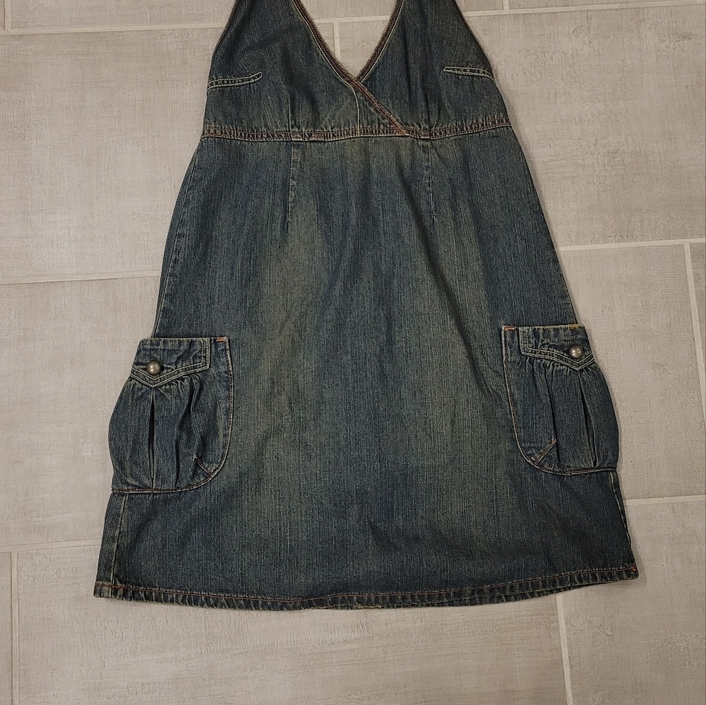Levi's Jeans Halter dress with pockets blue Sz M